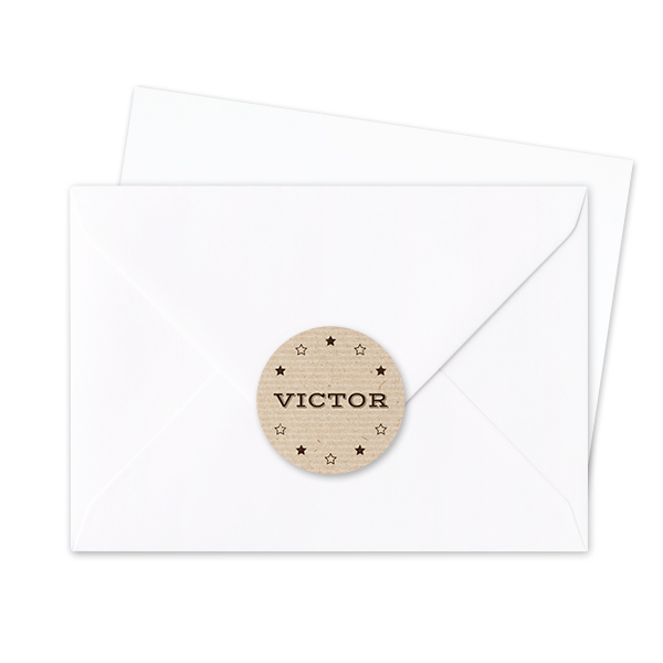 Envelop stickers Rond - Set van 24