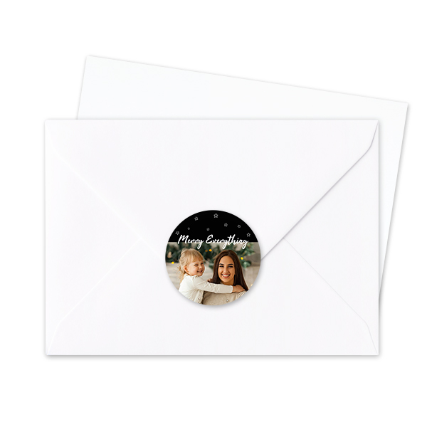 Envelop stickers Rond - Set van 24