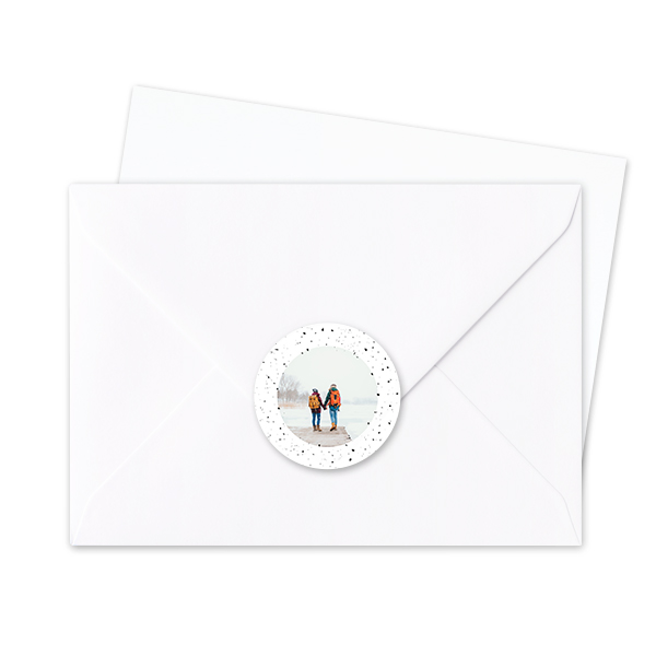 Envelop stickers Rond - Set van 24 Envelop stickers Rond - Set van 24