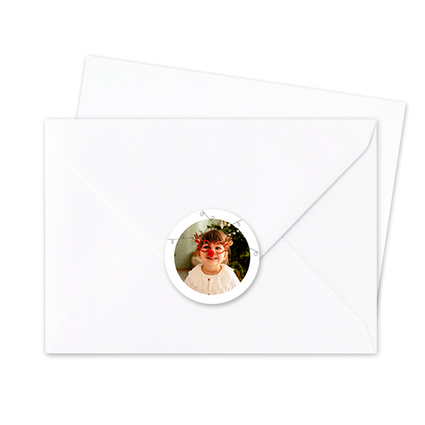 Envelop stickers Rond - Set van 24