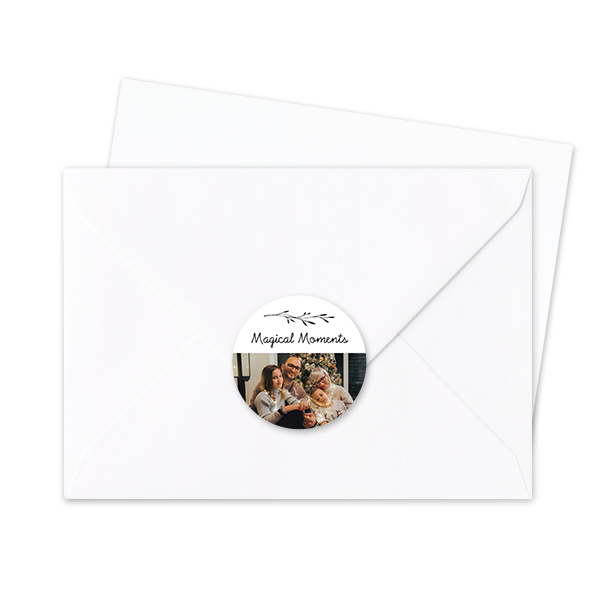 Envelop stickers Rond - Set van 24