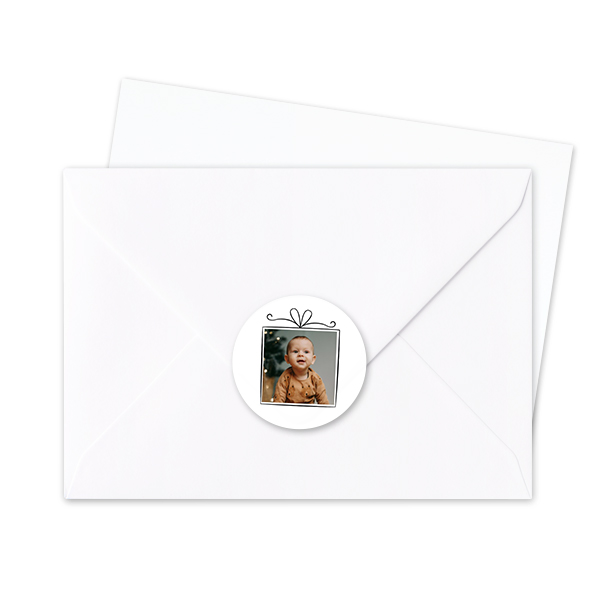 Envelop stickers Rond - Set van 24