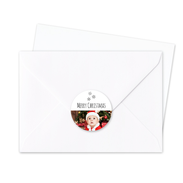 Briefumschlag Sticker Rund - 24 Stk.