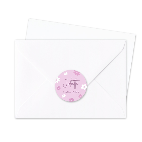 Envelop stickers Rond - Set van 24