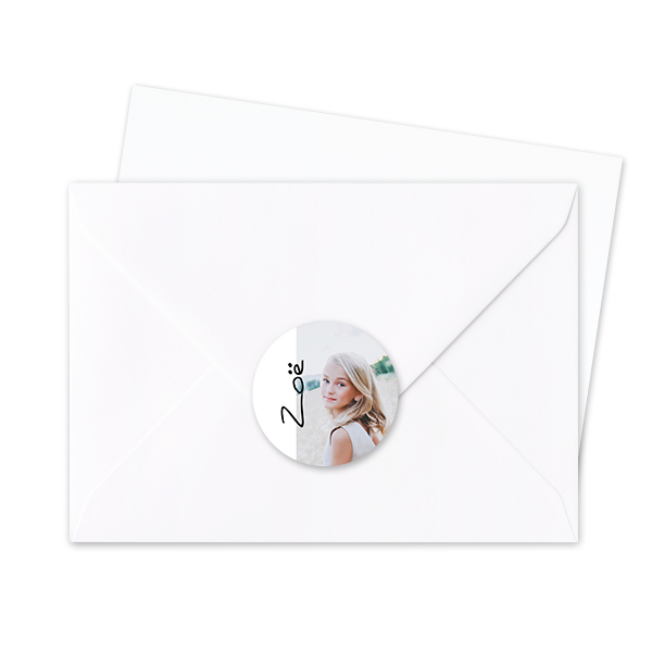 Envelop stickers Rond - Set van 24