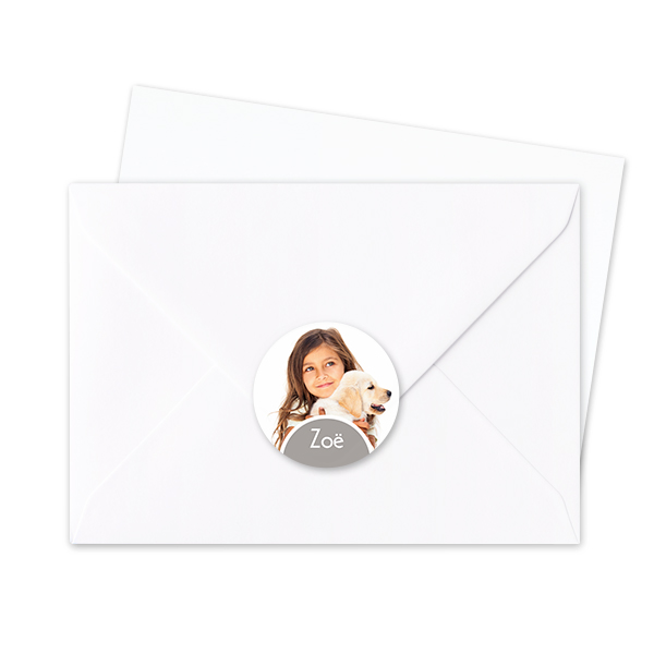 Envelop stickers Rond - Set van 24 Envelop stickers Rond - Set van 24