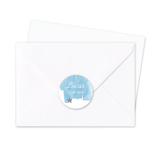 Envelop stickers Rond - Set van 24