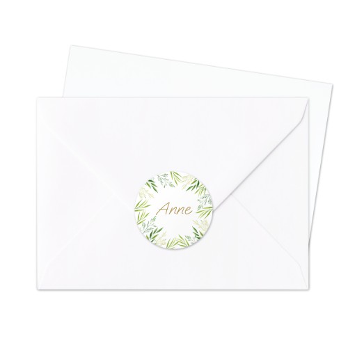 Kuvertklistermærke Rund - set of 24