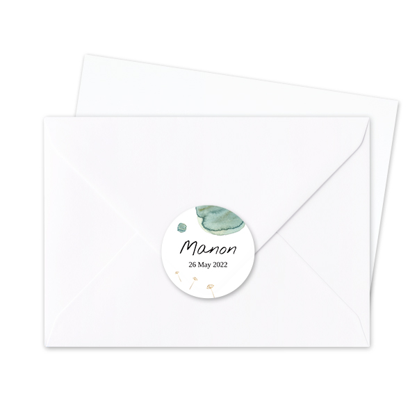 Kuvertklistermærke Rund - set of 24 Kuvertklistermærke Rund - set of 24