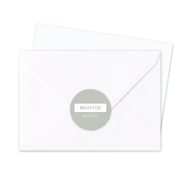 Envelop stickers Rond - Set van 24 Envelop stickers Rond - Set van 24