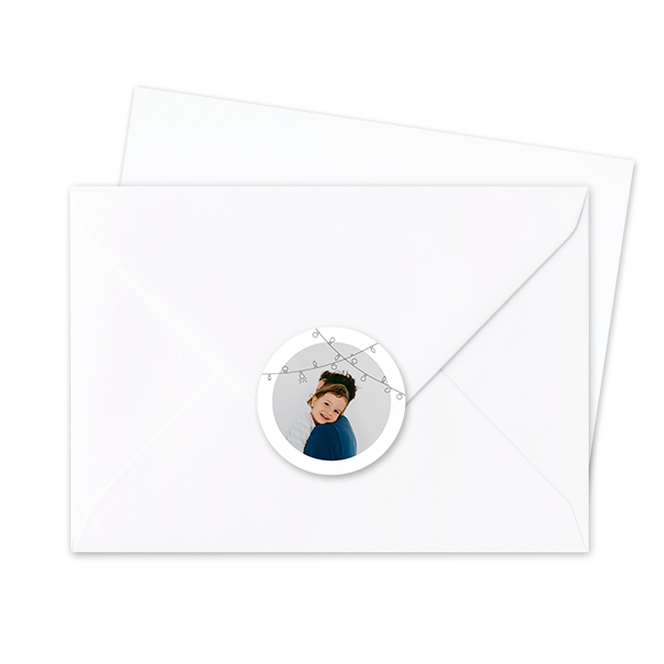 Envelop stickers Rond - Set van 24