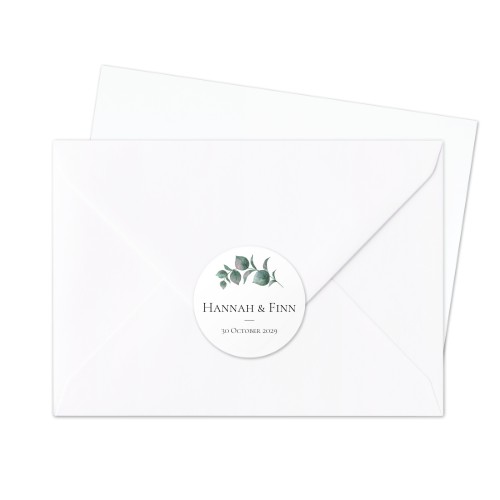 Kuvertklistermærke Rund - set of 24