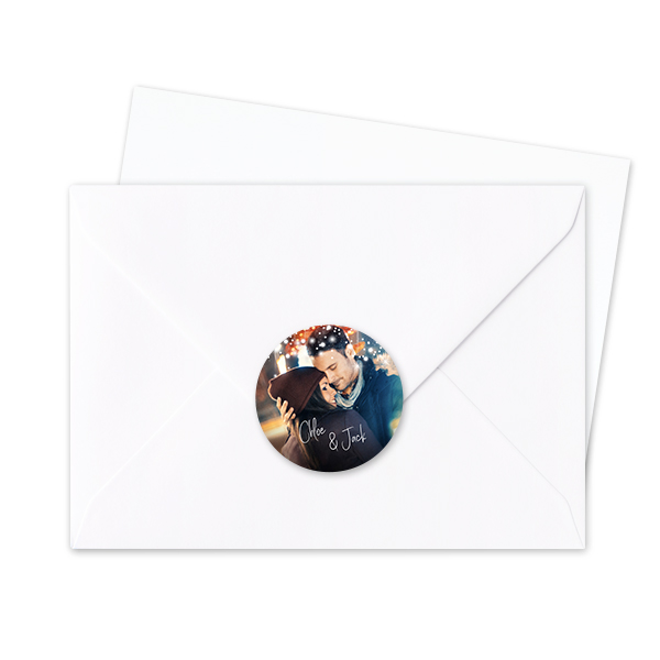 Envelop stickers Rond - Set van 24