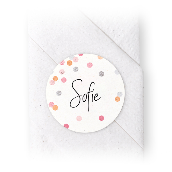 Napkin Stickers Circle - set of 24