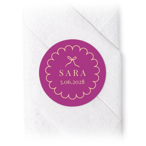 Classy Scallop Bow - Text Only