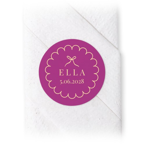 Classy Scallop Bow - Text Only