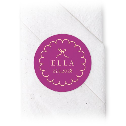 Classy Scallop Bow - Text Only Classy Scallop Bow - Text Only