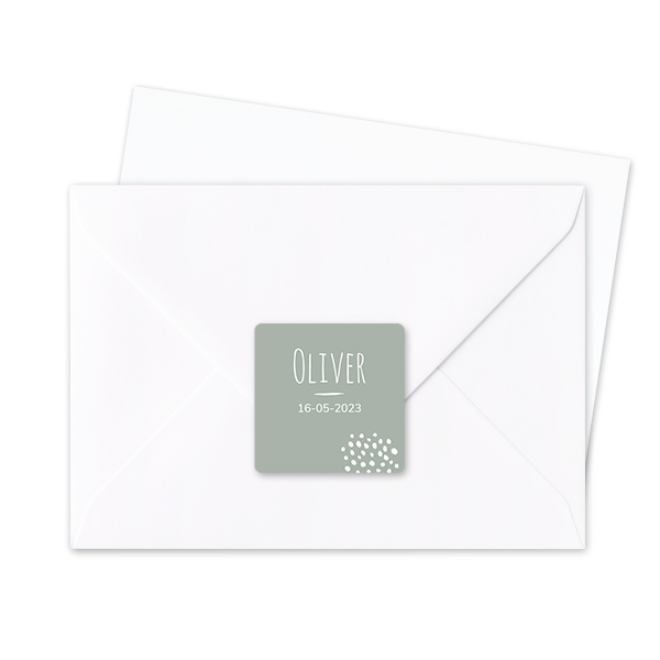 Seal Sticker Square - set of 24