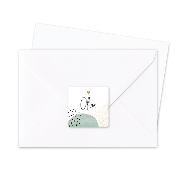 Seal Sticker Square - set of 24