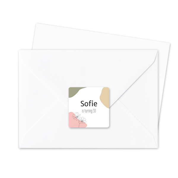 Seal Sticker Square - set of 24