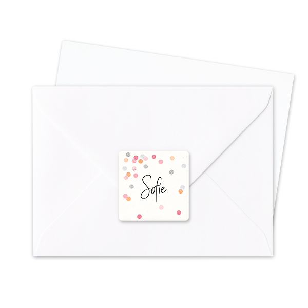 Autocollants pour enveloppes Carrée (lot de 24) Autocollants pour enveloppes Carrée (lot de 24)