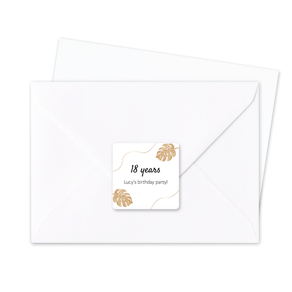 Seal Sticker Square - set of 24