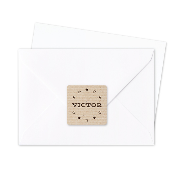 Seal Sticker Square - set of 24