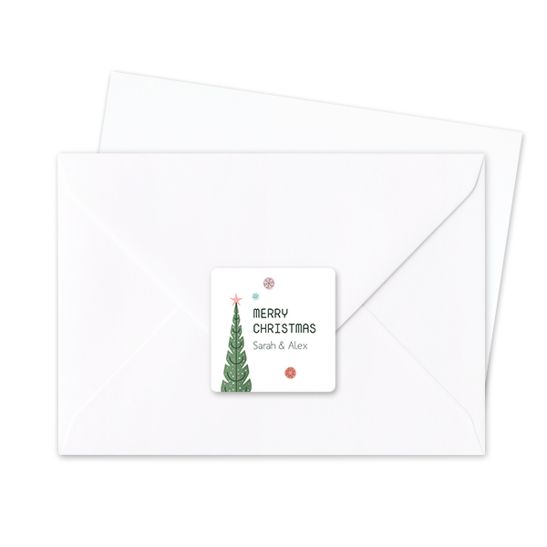 Sluitsticker Vierkant (set van 24)