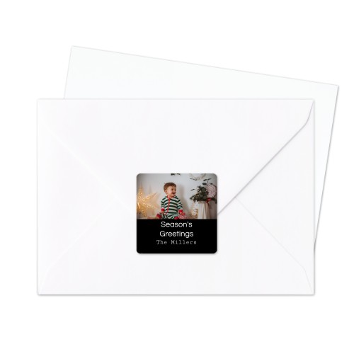 Konvoluttklistremerke kvadratisk - 24 stk Konvoluttklistremerke kvadratisk - 24 stk