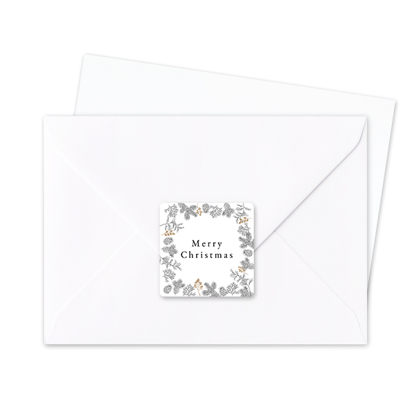 Autocollants pour enveloppes Carrée (lot de 24)