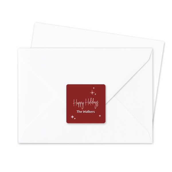 Autocollants pour enveloppes Carrée (lot de 24)