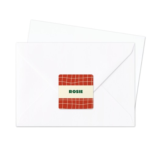 Autocollants pour enveloppes Carrée (lot de 24)