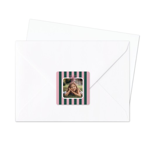 Konvoluttklistremerke kvadratisk - 24 stk