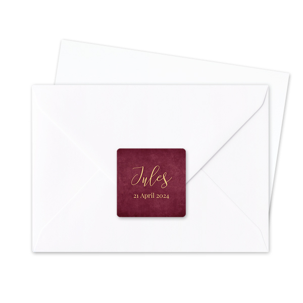 Autocollants pour enveloppes Carrée (lot de 24)