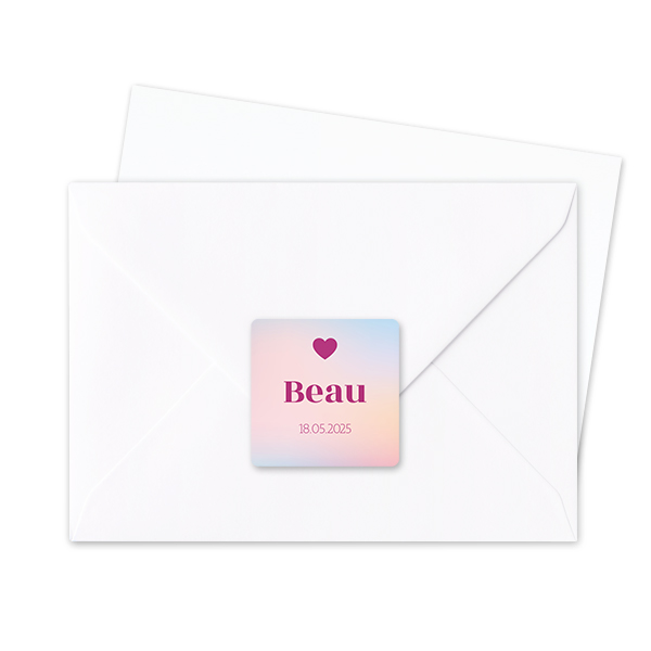 Autocollants pour enveloppes Carrée (lot de 24)