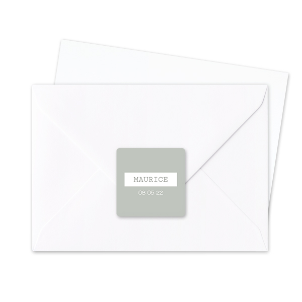 Seal Sticker Square - set of 24