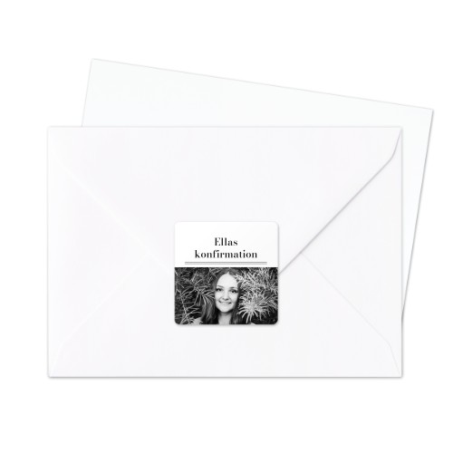 Kuvertklistermærke Kvadrat - 24 stk Kuvertklistermærke Kvadrat - 24 stk