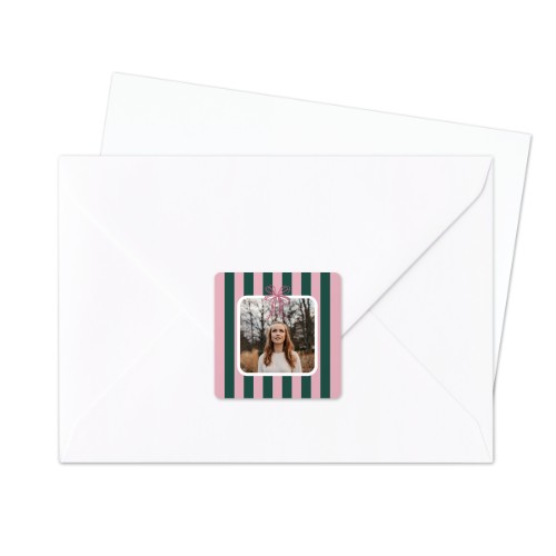 Konvoluttklistremerke kvadratisk - 24 stk