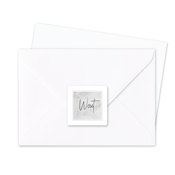 Autocollants pour enveloppes Carrée (lot de 24)