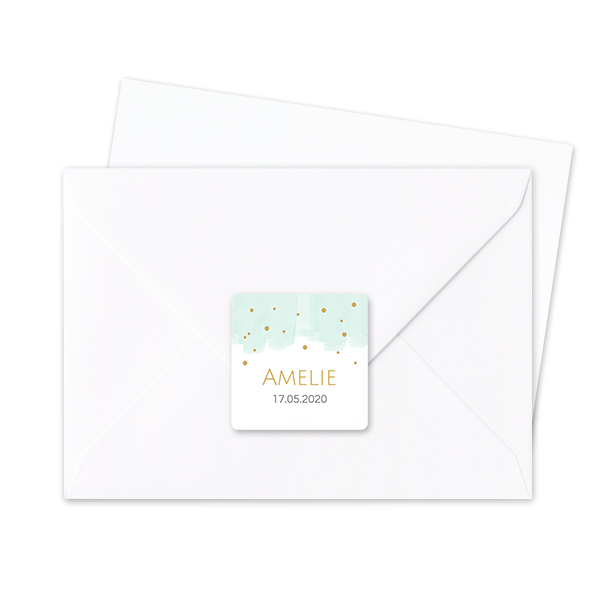 Seal Sticker Square - set of 24