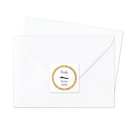 Kuvertklistermärke Kvadratisk - 24 st