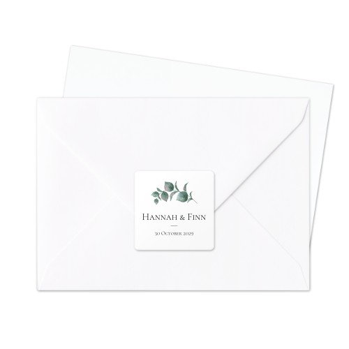 Kuvertklistermærke Kvadrat - 24 stk