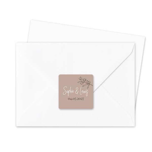 Autocollants pour enveloppes Carrée (lot de 24)