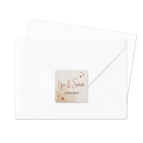 Briefumschlag Sticker Quadrat - 24 Stk.