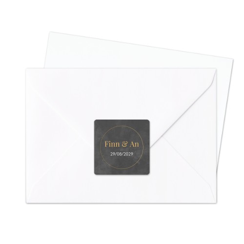 Kuvertklistermærke Kvadrat - 24 stk