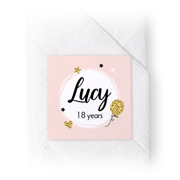 Napkin Stickers Square - set of 24