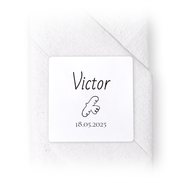 Napkin Stickers Square - set of 24