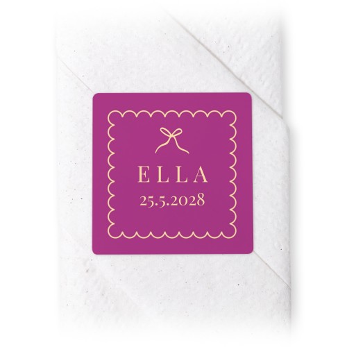 Classy Scallop Bow - Text Only