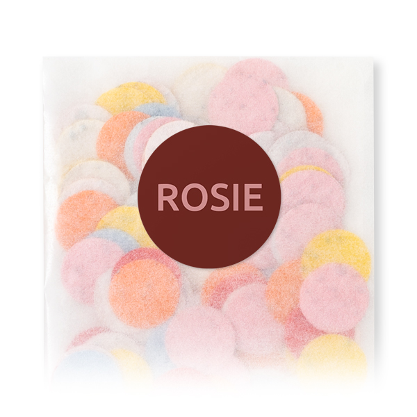 Sachets de confettis à semer avec autocollant rond (lot de 12)