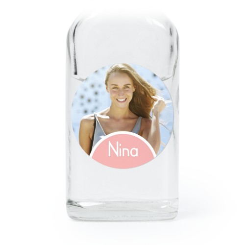 Fiole en verre transparent avec autocollant rond - Lot de 12 Fiole en verre transparent avec autocollant rond - Lot de 12
